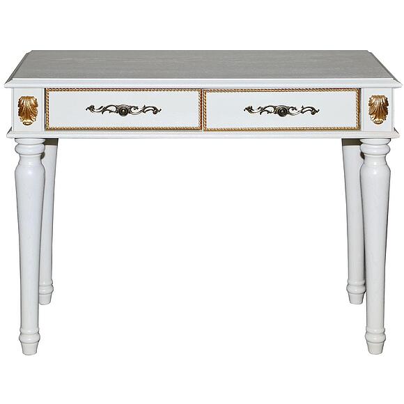 Стол «Милана 22Тс» П4.265.1.22(294.22с), Основной материал: массив дуба, Цвет: Слоновая кость с золочением (stol_milana_22t_p294_22_slon_kost_zoloto_2.jpg) Стол «Милана 22Тс» П4.265.1.22(294.22с), Основной материал: массив дуба, Цвет: Слоновая кость с золочением